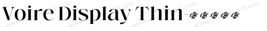 Voire Display Thin字体转换